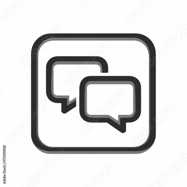 Obraz Geometric Bold Language Icon Monochrome Design