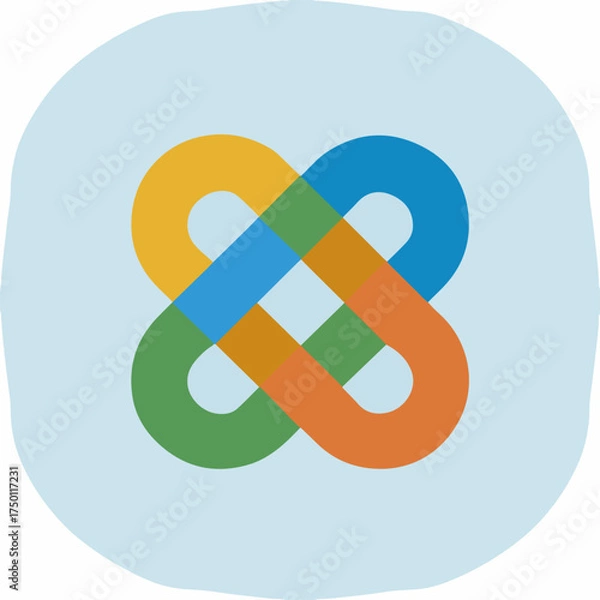 Fototapeta Sleek Bold Link Icon Design