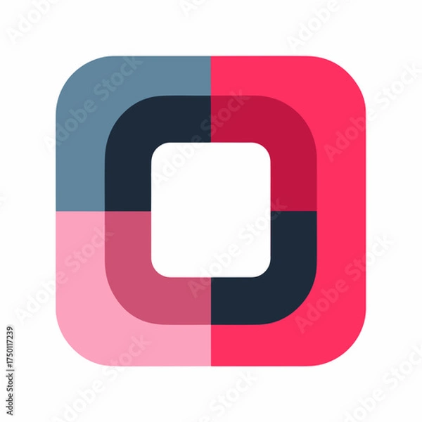 Fototapeta Elegant Bold Link Flat Icon Design