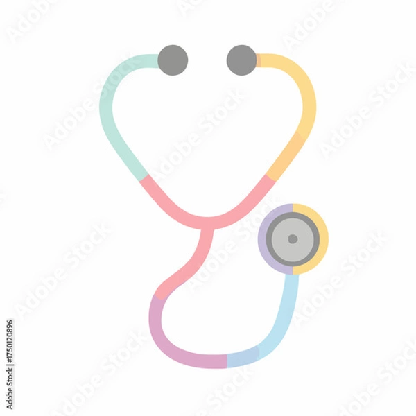 Obraz Simple Stethoscope Icon Minimalist Vector Design
