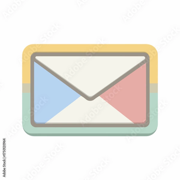 Obraz Minimalist Email Icon in Flat Design
