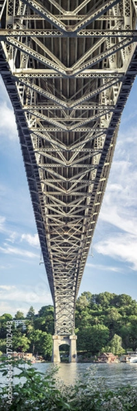 Fototapeta Under Seattle Bridge Vertical Panorama