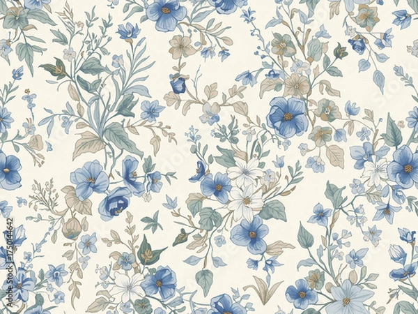 Fototapeta seamless floral pattern