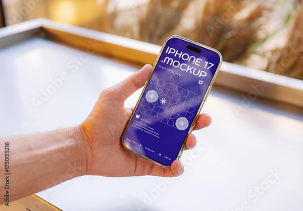 Obraz Vertical Phone Display Screen Mockup
