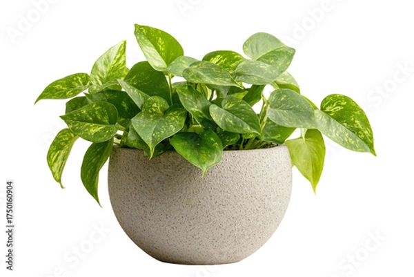 Obraz Indoor Scindapsus Pothos isolated on transparent background