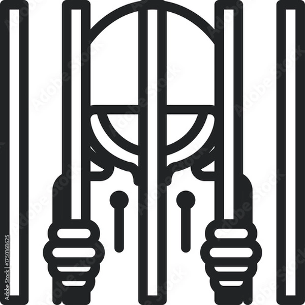 Fototapeta Abstract Geometric Representation Of A Drum With Strikers Isolated On White Background Vector Graphic Design