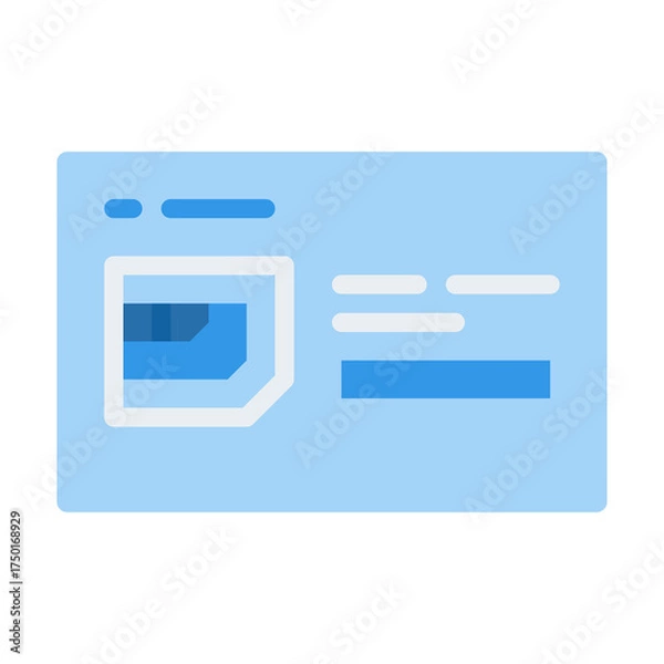 Fototapeta Abstract Digital Representation Of Data With Blue Geometric Shapes On A Light Blue Background And Transparent Background Suitable For Web Design