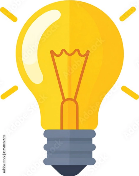 Obraz Light Bulb Isolated on White Background