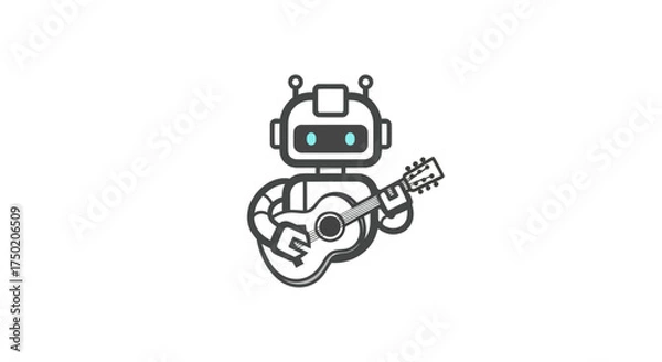 Obraz Robot playing guitar
