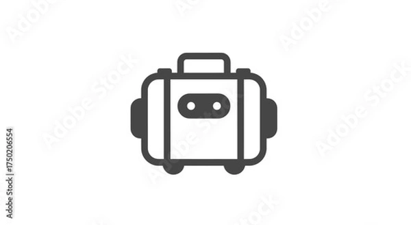 Obraz Simple, outlined luggage icon