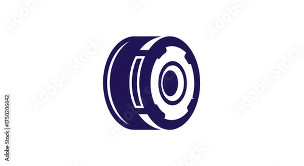 Obraz Dark blue tech part illustration