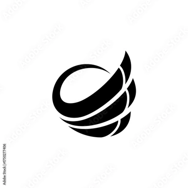 Obraz minimalist wing logo design vector with flat style