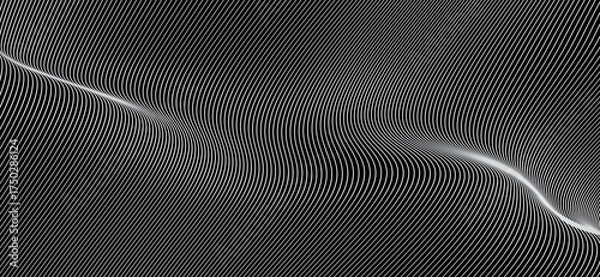 Obraz Abstract Waveform Pattern with Light Streaks.