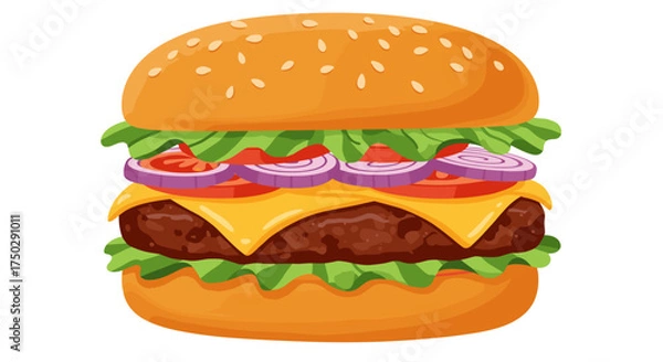 Obraz High-Quality EPS Vector Illustration:  A stunning, scalable vector graphic (EPS) file, perfect for print and digital design projects. This vibrant illustration is ideal for commercial use, offering...