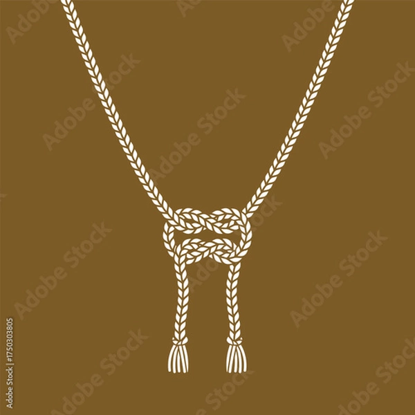 Fototapeta 紐 黄色 ベタ