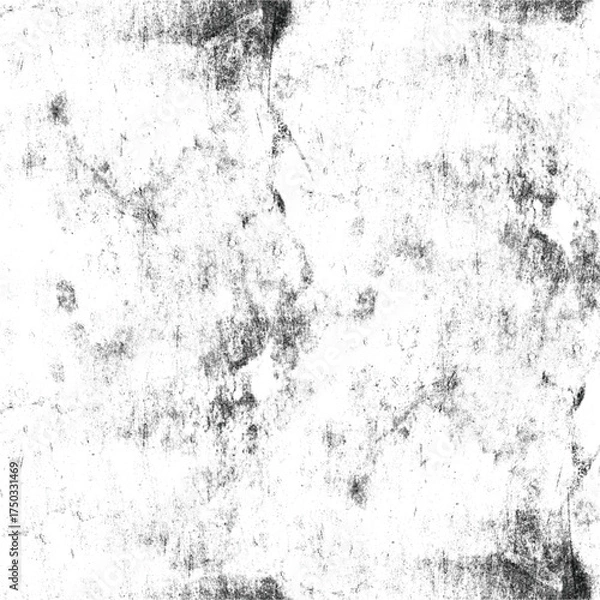 Obraz Dark Grunge Distressed Texture Background. Old Vintage Black and White Chalk Scribble Overlay.