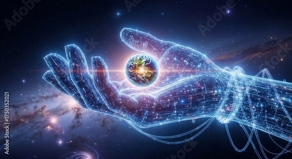 Obraz digital space background