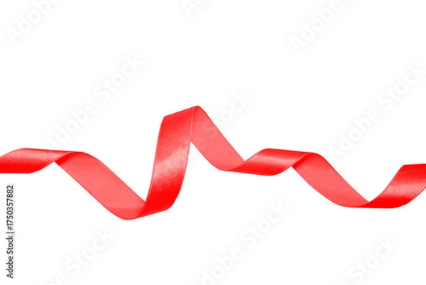 Obraz red ribbon isolated on white background