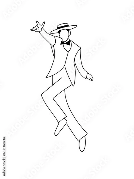 Obraz ハットをかぶって踊る男性ダンサー