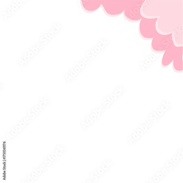 Fototapeta Funny cloud corner border