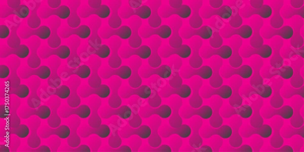 Fototapeta Abstract gradient background with metabol connected liquid molecules. Set of bright abstract patterns from connected dots, metabol. Isolated vector illustration. 