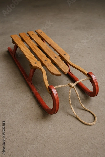 Fototapeta AI Generated Sled