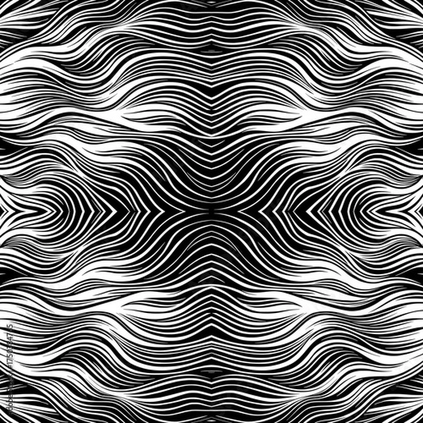 Fototapeta Black And White Pattern Vector. Geometric Retro Vintage Pattern. Repeated And Decorative Design That Can Be Used For Packaging, Decorating, Interior Design, Wallpapers, and Banners.