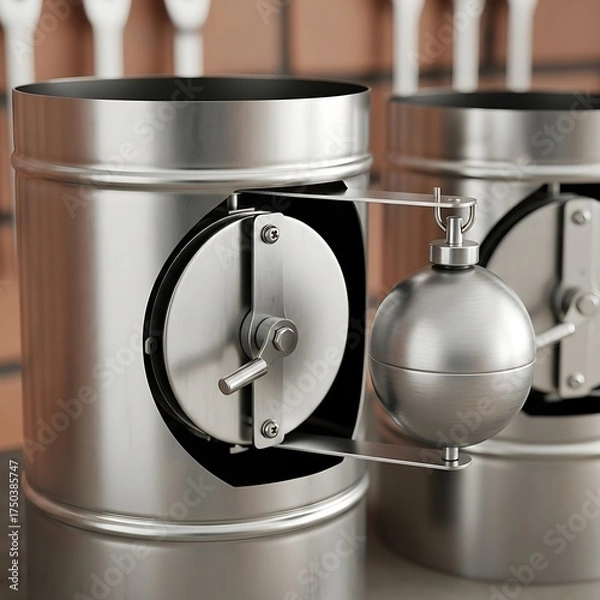 Obraz Modern Silver Kitchen Gadgets - Stylish and Functional Design.