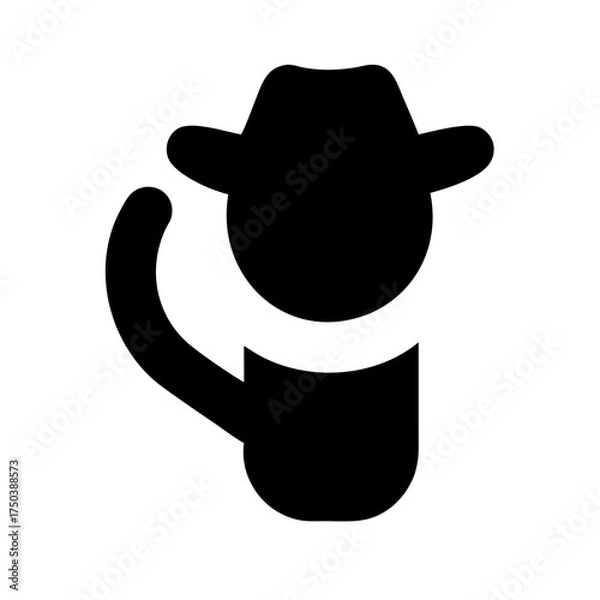 Obraz A solitary black crow perched on a weathered moss covered stone wall under a dramatic cloudy sky evoking a sense of mystery and solitude