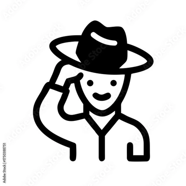 Obraz A close up shot of a black cat s face with piercing green eyes looking directly at the camera in a dark environment