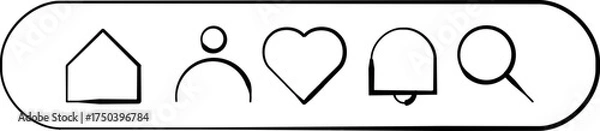 Obraz Minimalist Notification Bell Icon with Alert Dot Indicator