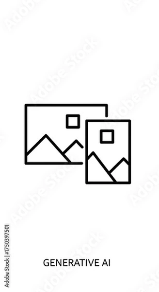 Fototapeta Generative AI Icon - Visual Representation of Artificial Intelligence Creation.