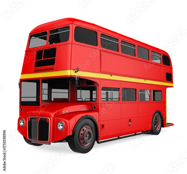 Fototapeta Double Decker Bus Isolated