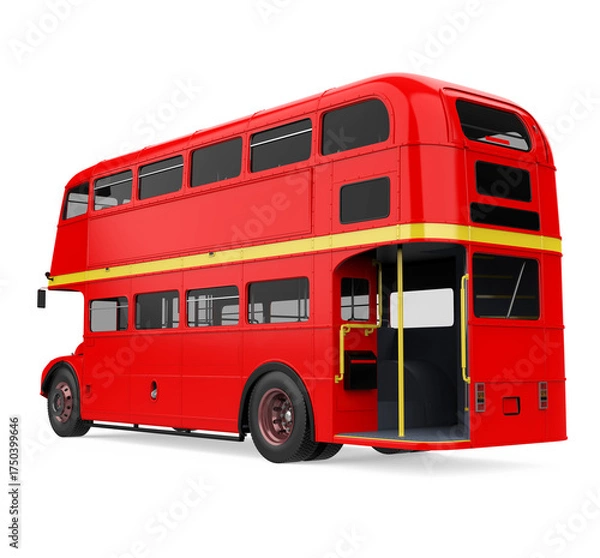 Fototapeta Double Decker Bus Isolated