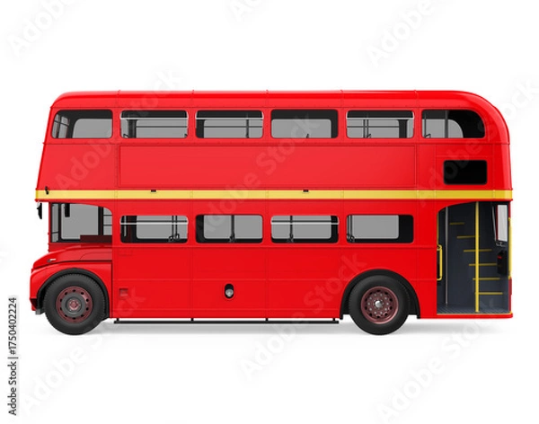 Fototapeta Double Decker Bus Isolated