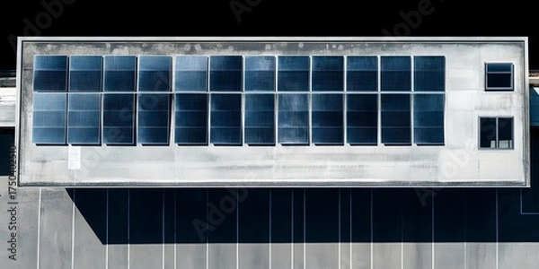 Fototapeta Solar panels on building roof