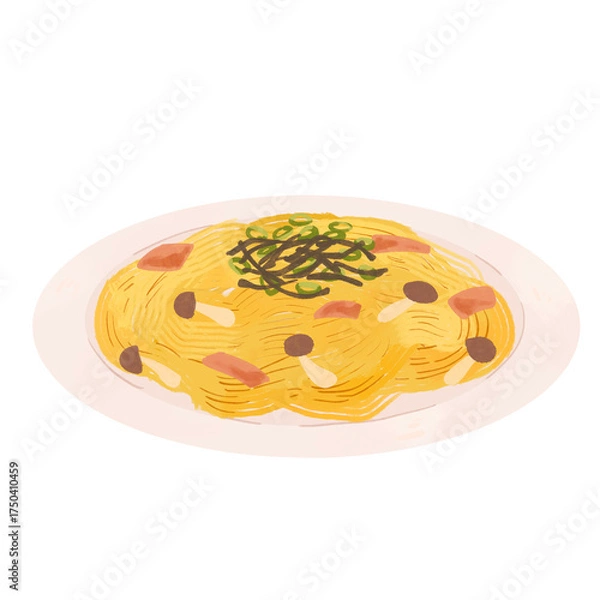 Obraz 和風きのことベーコンのパスタ・スパゲッティ