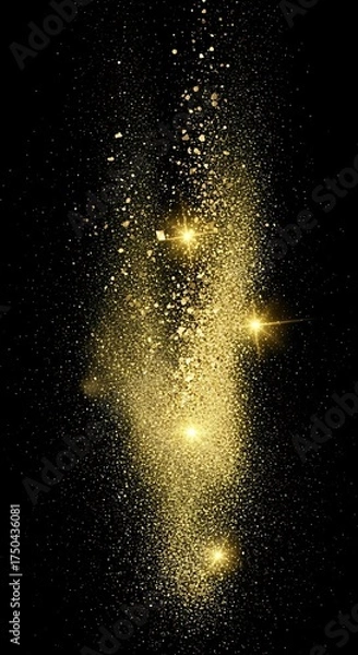 Fototapeta Golden Dust - A Celestial Symphony of Light and Shadow.