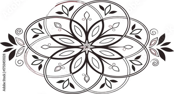 Obraz abstract floral ornament