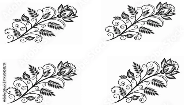 Obraz vector set of floral elements