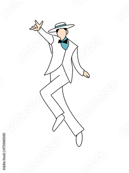 Obraz ハットをかぶって踊る男性ダンサー