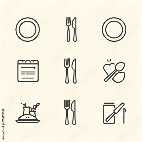 Obraz set of icons for web design