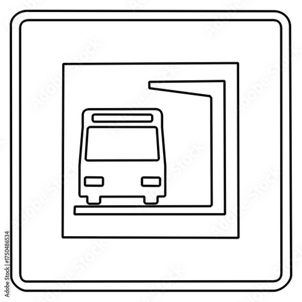 Obraz Bus station sign