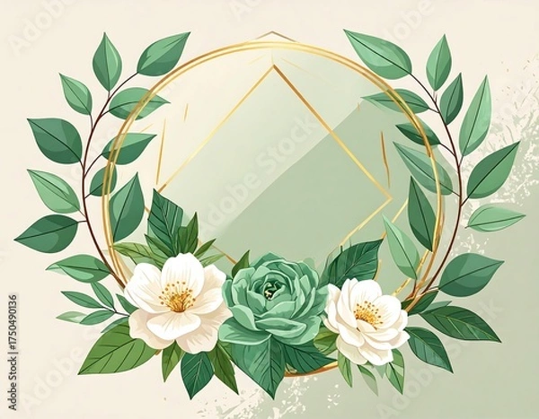 Fototapeta Elegant floral frame design