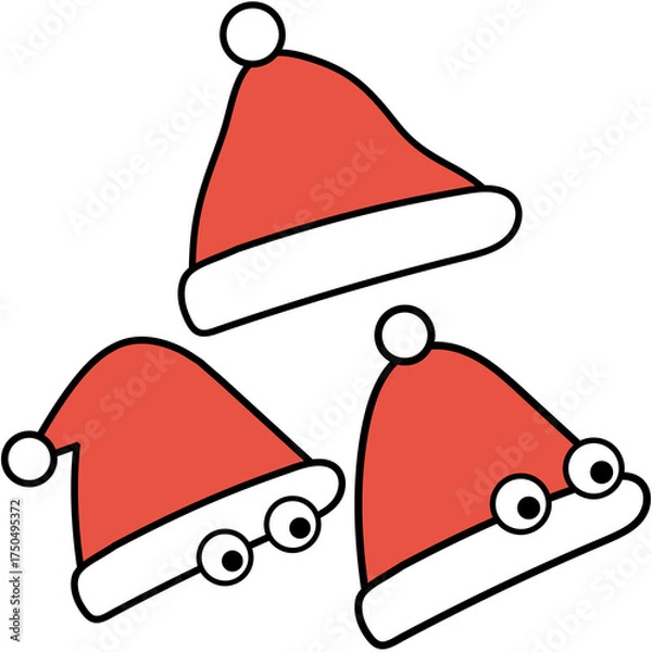 Obraz 크리스마스 빨간색 산타모자