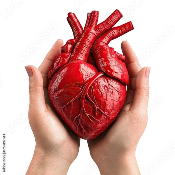 Fototapeta Photo of heart hands Isolated on white background
