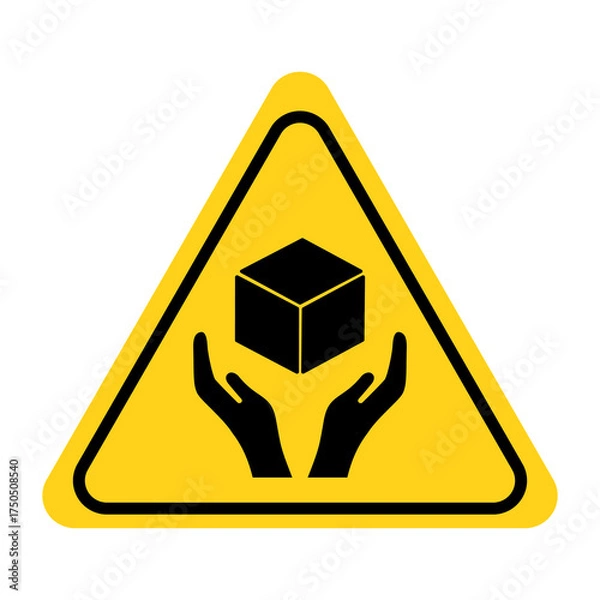 Obraz Fragile Handle with Care sign. Flat vector illustration design isolated on white background.