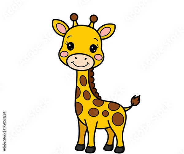 Obraz funny giraffe cartoon