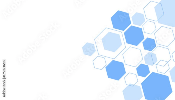 Obraz Abstract blue hexagon shape for frame illustration design