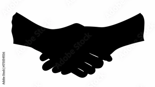 Fototapeta Confident handshake symbolizing partnership and successful business deal closing in a modern environment